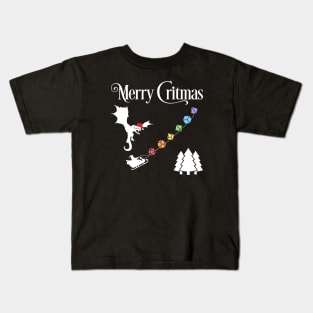 Merry Critmas Santa Sleigh Dice Kids T-Shirt